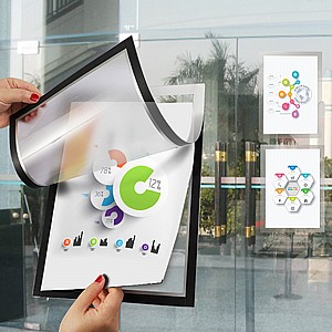 מחזיק פלייר לקירות ומחיצות זכוכית מחזיק פלייר לקירות ומחיצות זכוכית