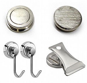 מגנטיים משרדיים מיוחדים- מתלה בגדים, תפסן ניירות, כפתור כסף מוברש ועוד מגנטיים משרדיים מיוחדים- מתלה בגדים, תפסן ניירות, כפתור כסף מוברש ועוד